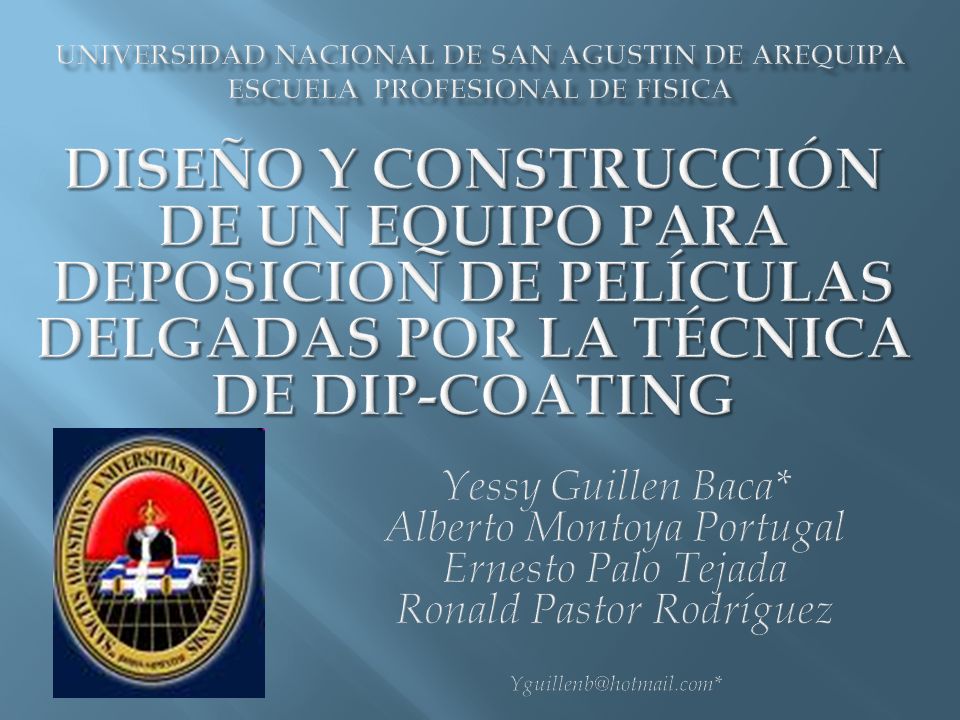 UNIVERSIDAD NACIONAL DE SAN AGUSTIN DE AREQUIPA ESCUELA PROFESIONAL DE FISICA