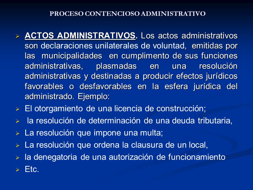 PROCESO CONTENCIOSO ADMINISTRATIVO