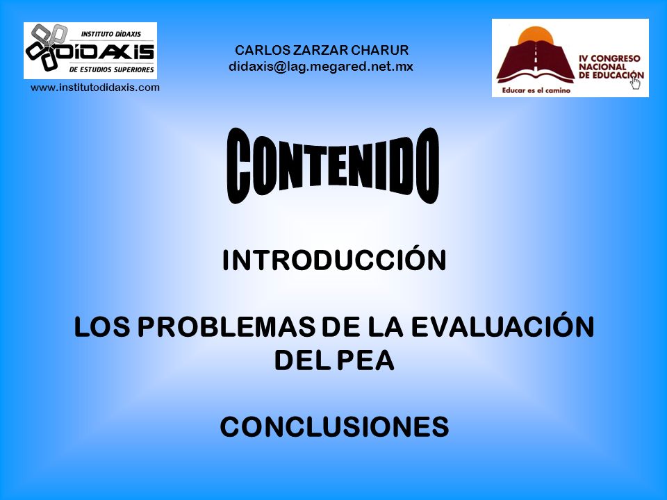 LOS PROBLEMAS DE LA EVALUACIÓN