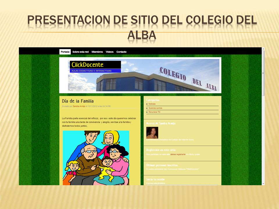 Presentacion de SITIO del Colegio del alba