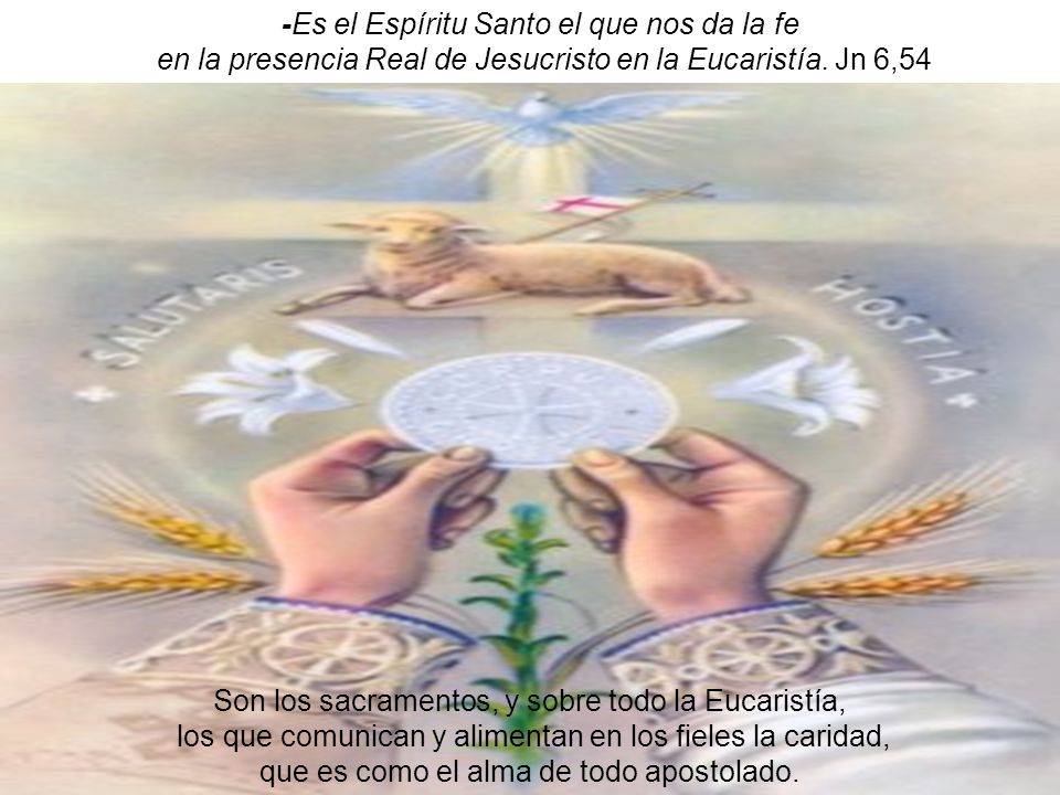 -Es el Espíritu Santo el que nos da la fe