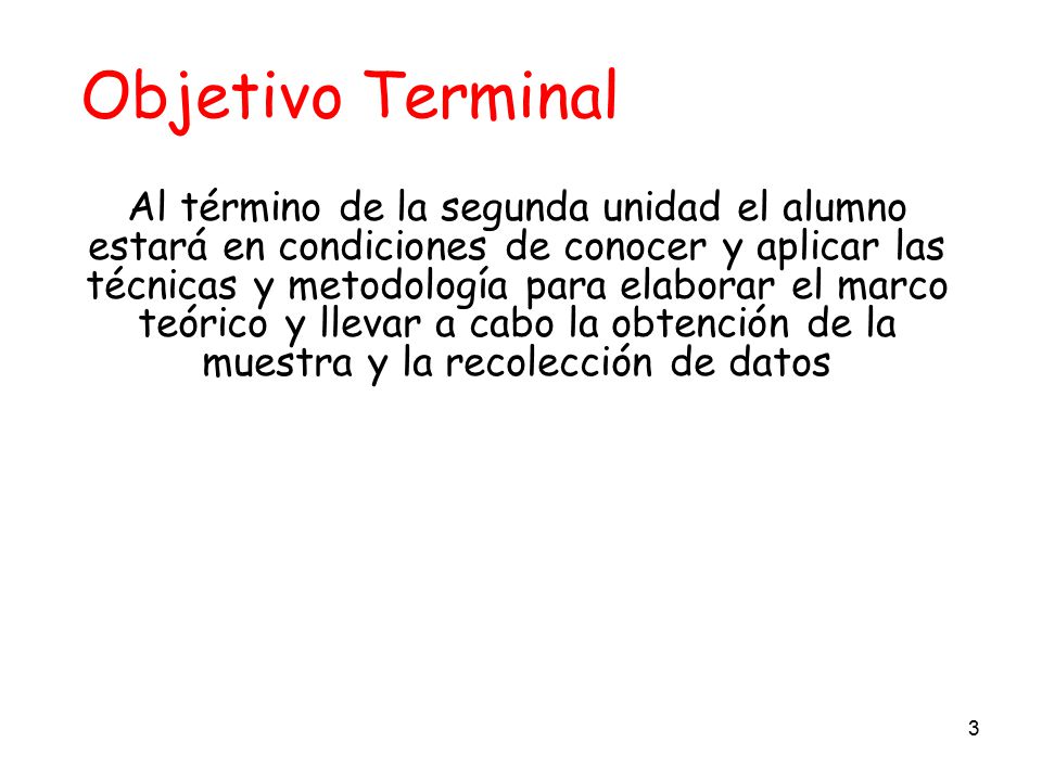 Objetivo Terminal