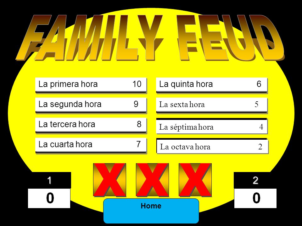 FAMILY FEUD X X X 1) X X X X X X DINOSAUR 43 5) X X X X X X EONS 5