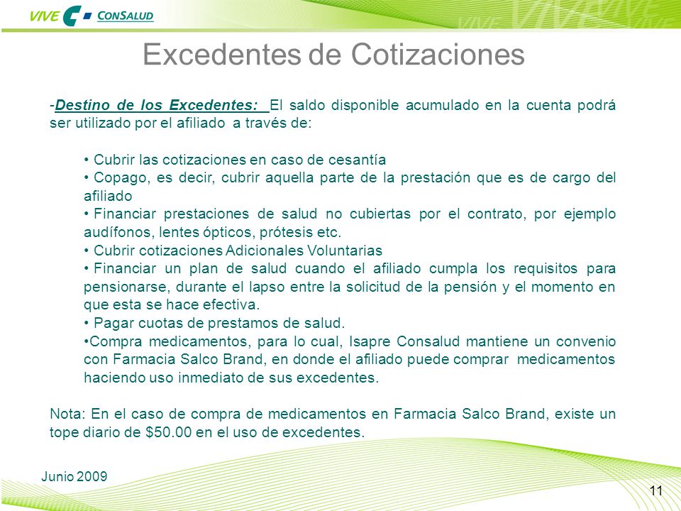 Excedentes de Cotizaciones