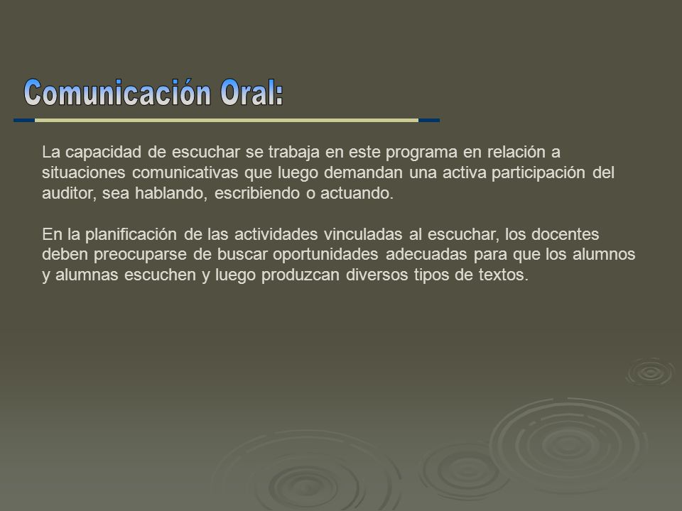 Comunicación Oral: