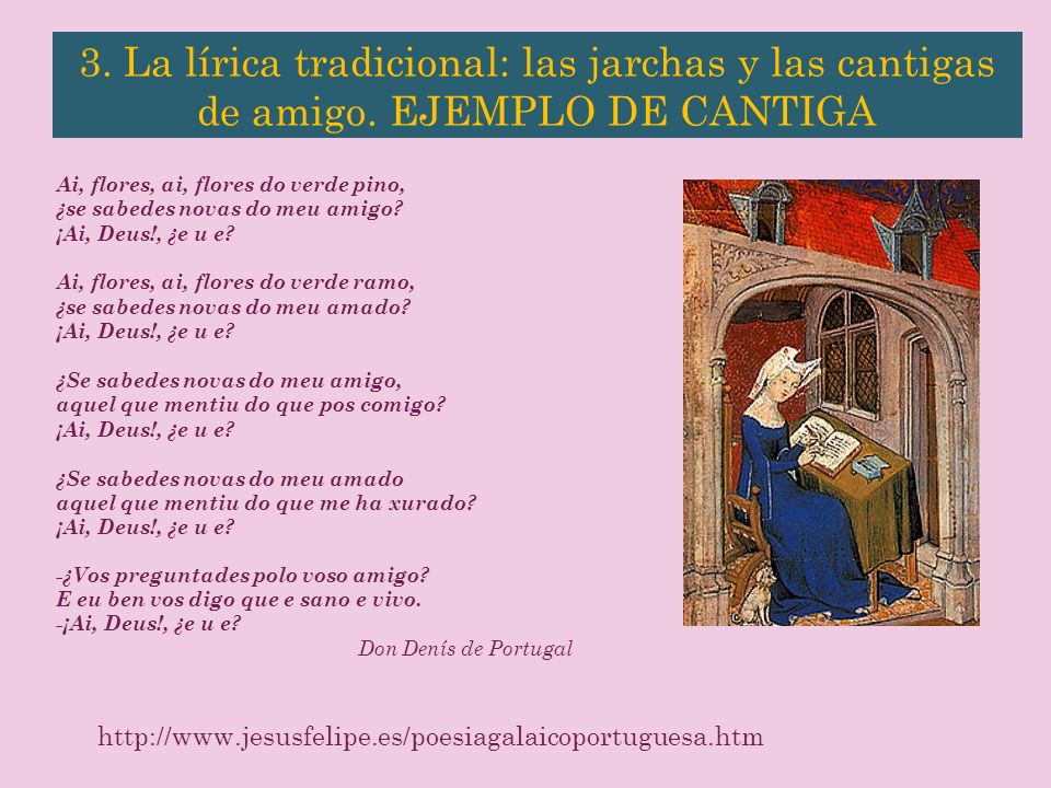 3. La lírica tradicional: las jarchas y las cantigas de amigo