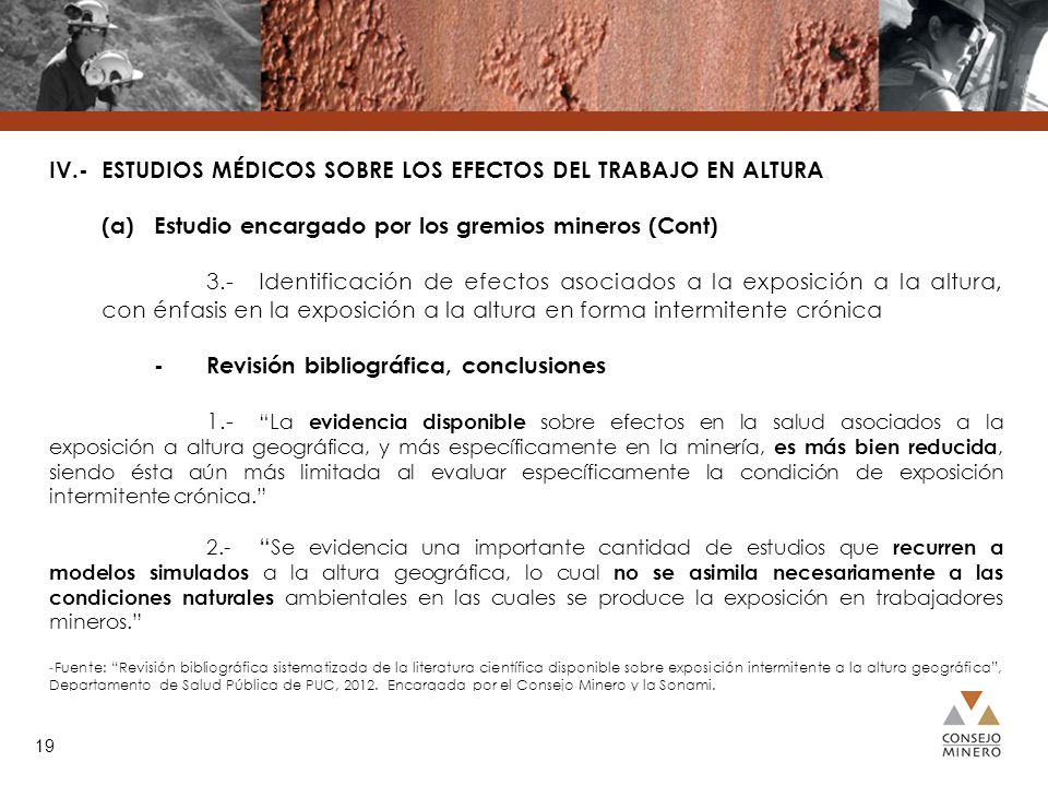 IV.- ESTUDIOS MÉDICOS SOBRE LOS EFECTOS DEL TRABAJO EN ALTURA