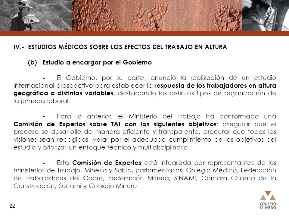 IV.- ESTUDIOS MÉDICOS SOBRE LOS EFECTOS DEL TRABAJO EN ALTURA