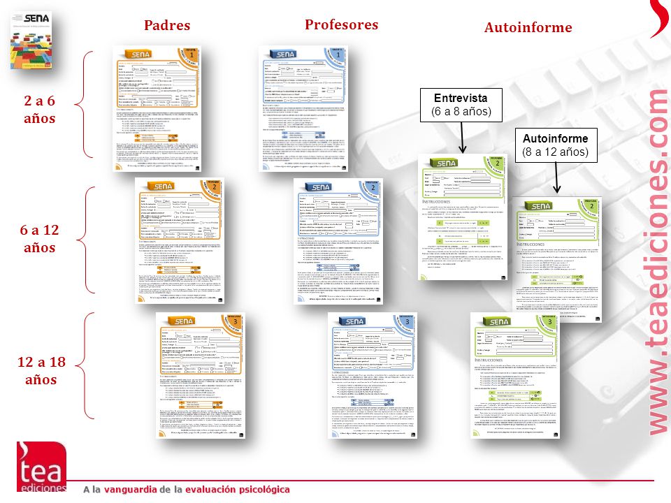 Padres Profesores Autoinforme 2 a 6 años 6 a 12 años 12 a 18 años