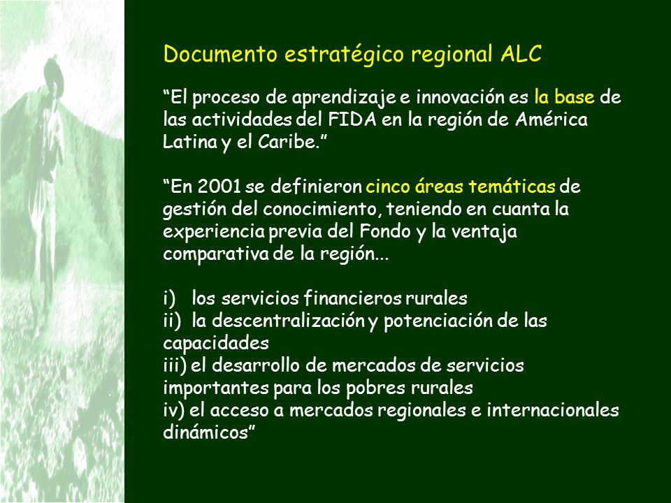 Documento estratégico regional ALC