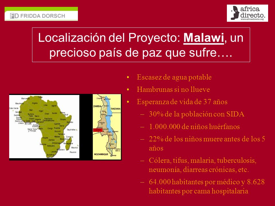 Localización del Proyecto: Malawi, un precioso país de paz que sufre….