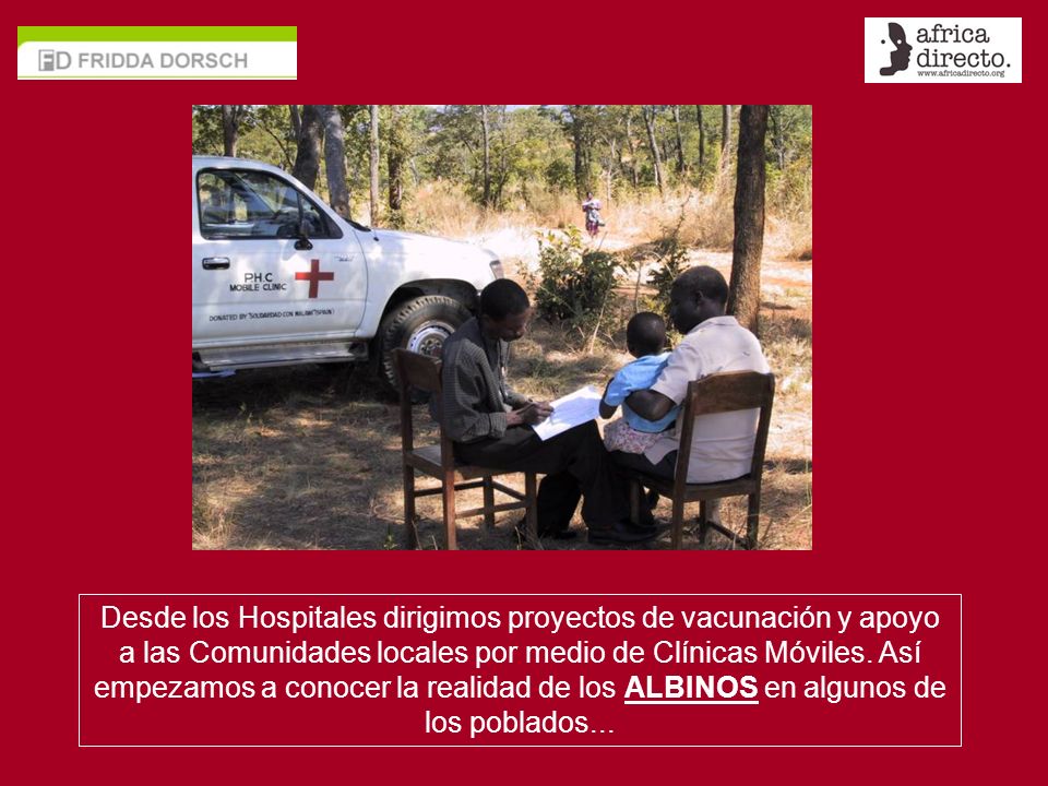 Desde los Hospitales dirigimos proyectos de vacunación y apoyo a las Comunidades locales por medio de Clínicas Móviles.