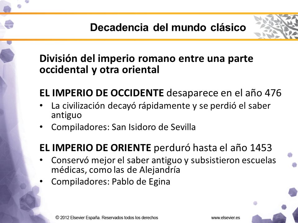 División del imperio romano entre una parte occidental y otra oriental