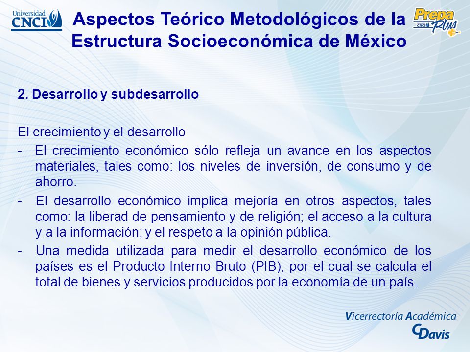 Aspectos Teórico Metodológicos de la Estructura Socioeconómica de México