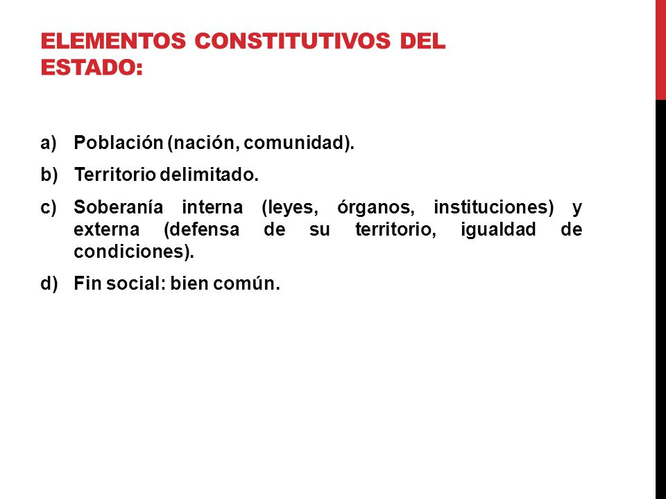 ELEMENTOS CONSTITUTIVOS DEL ESTADO: