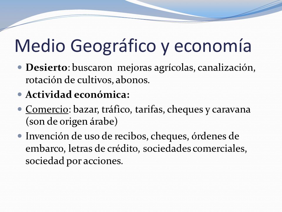 Medio Geográfico y economía