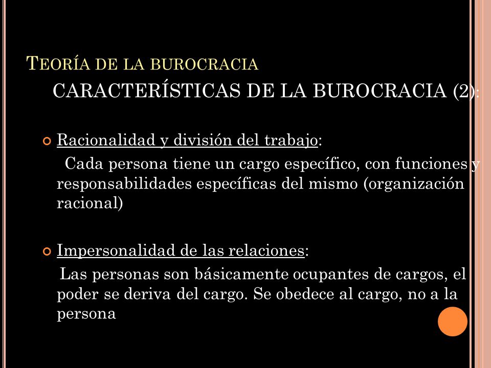 Teoría de la burocracia