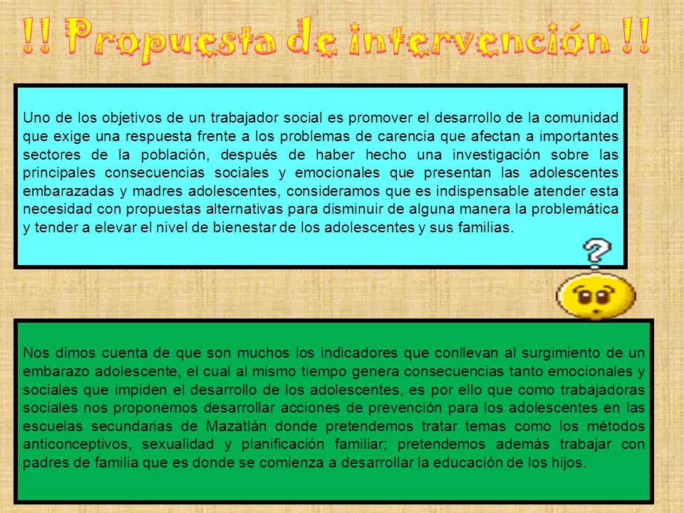 !! Propuesta de intervención !!