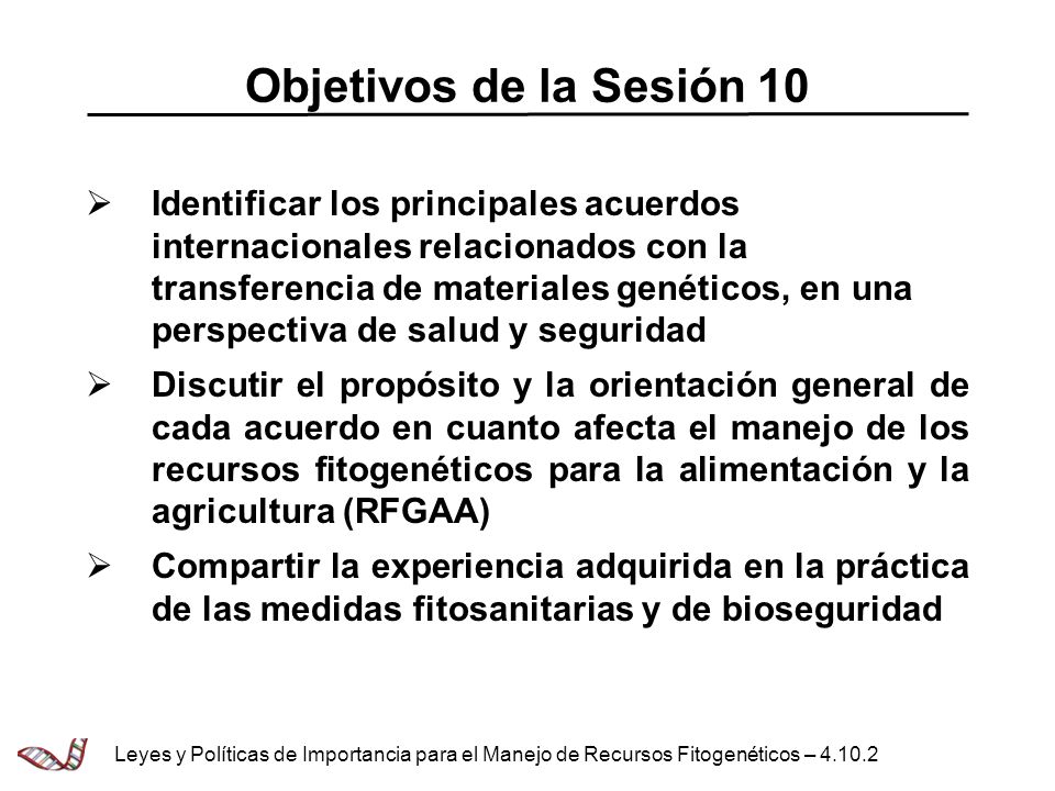 Objetivos de la Sesión 10