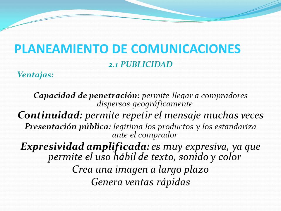 PLANEAMIENTO DE COMUNICACIONES