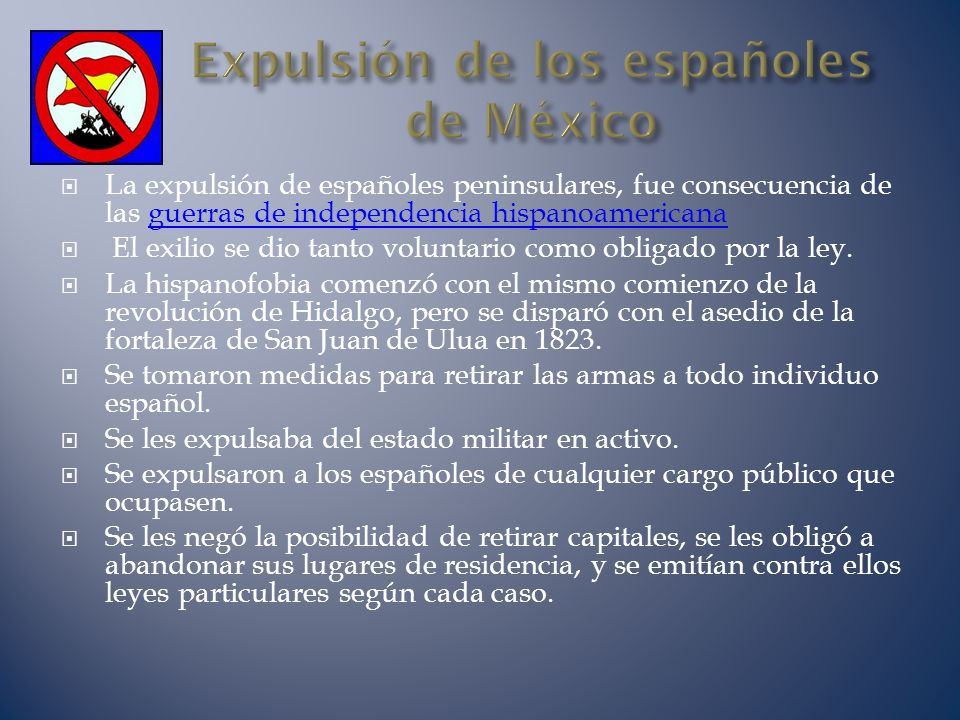 Expulsión de los españoles de México