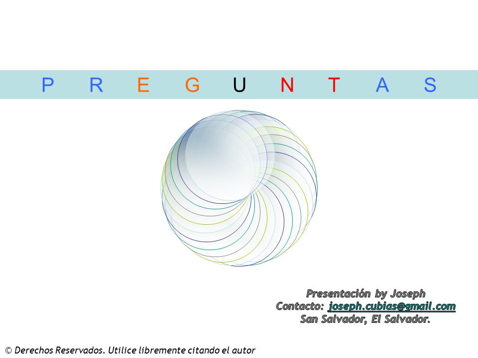 P R E G U N T A S Presentación by Joseph