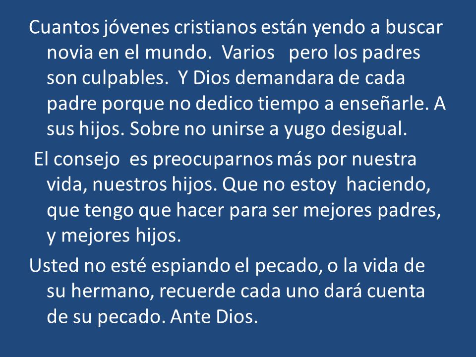 Cuantos jóvenes cristianos están yendo a buscar novia en el mundo