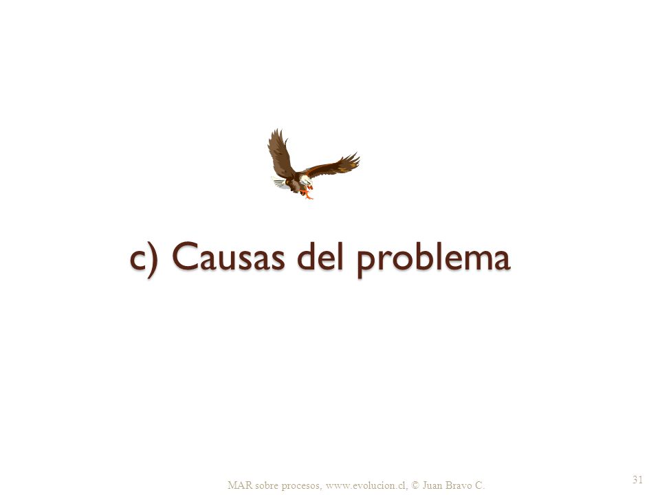 c) Causas del problema MAR sobre procesos,   © Juan Bravo C.