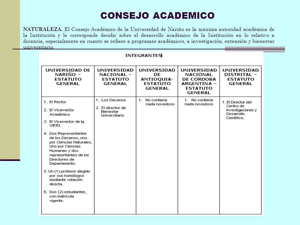 CONSEJO ACADEMICO