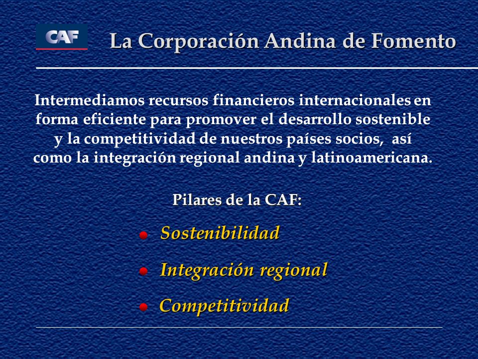 La Corporación Andina de Fomento