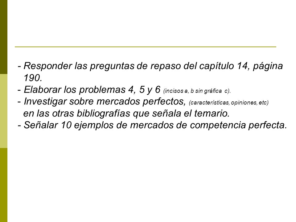 - Responder las preguntas de repaso del capítulo 14, página
