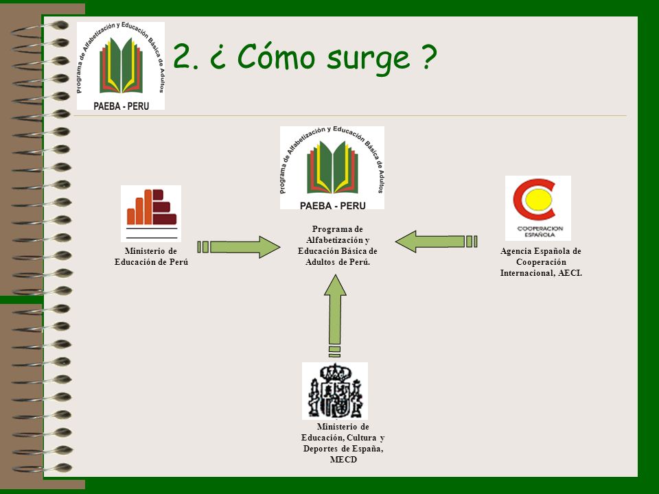 2. ¿ Cómo surge Programa de Alfabetización y Educación Básica de Adultos de Perú. Ministerio de Educación de Perú.