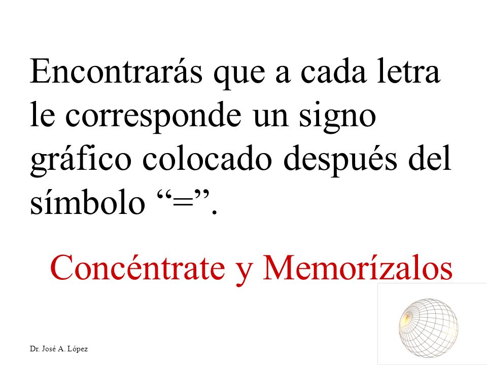 Concéntrate y Memorízalos