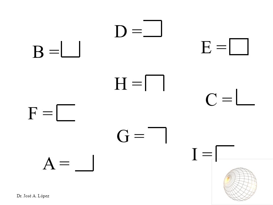 D = E = B = H = C = F = G = I = A = Dr. José A. López