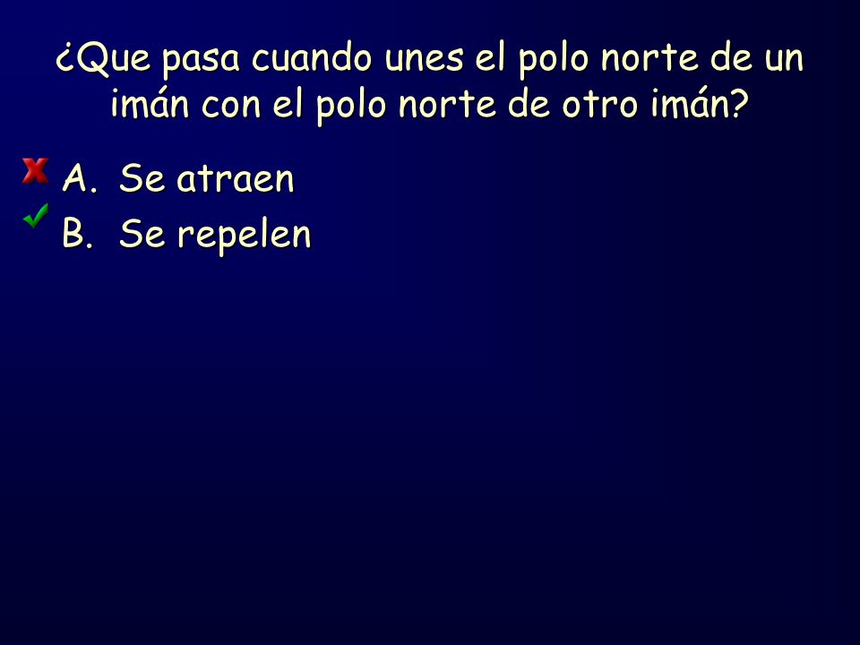¿Que pasa cuando unes el polo norte de un imán con el polo norte de otro imán