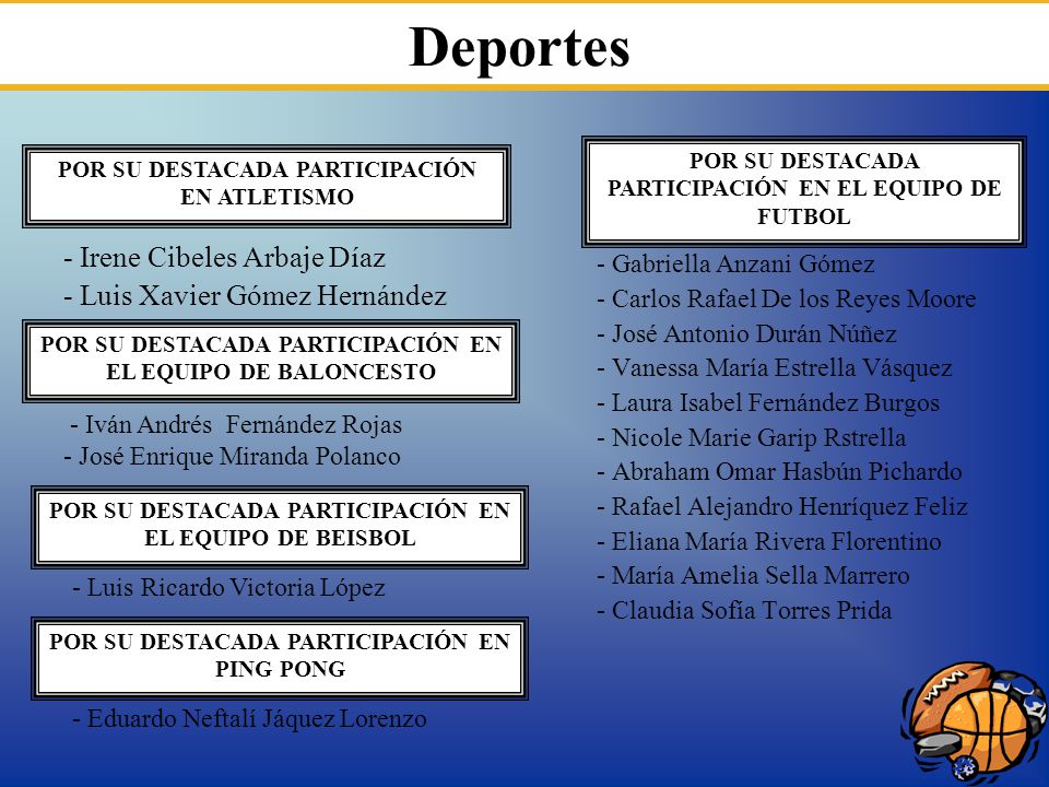 Deportes - Irene Cibeles Arbaje Díaz - Luis Xavier Gómez Hernández