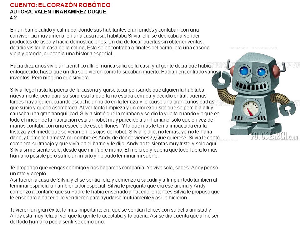CUENTO: EL CORAZÓN ROBÓTICO