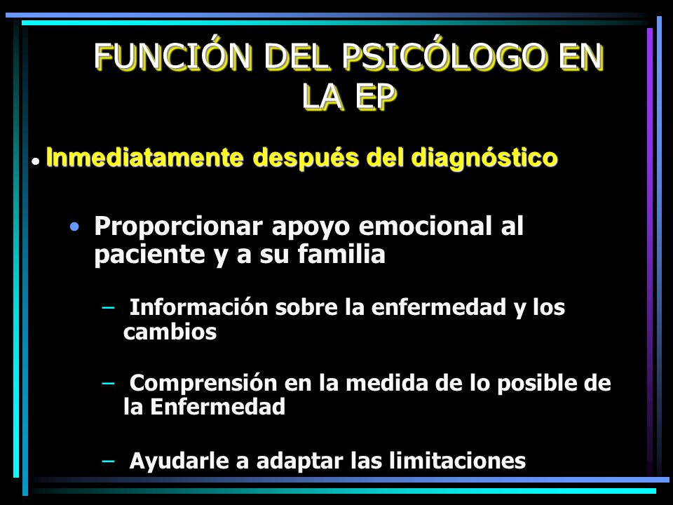 FUNCIÓN DEL PSICÓLOGO EN LA EP