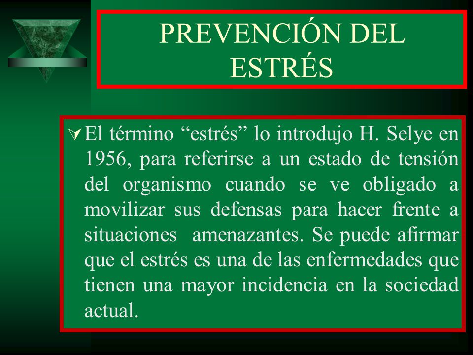 PREVENCIÓN DEL ESTRÉS