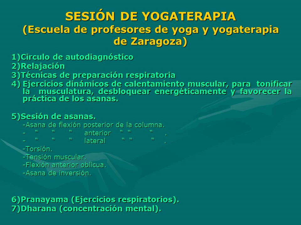 SESIÓN DE YOGATERAPIA (Escuela de profesores de yoga y yogaterapia de Zaragoza)