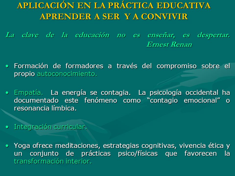 APLICACIÓN EN LA PRÁCTICA EDUCATIVA APRENDER A SER Y A CONVIVIR