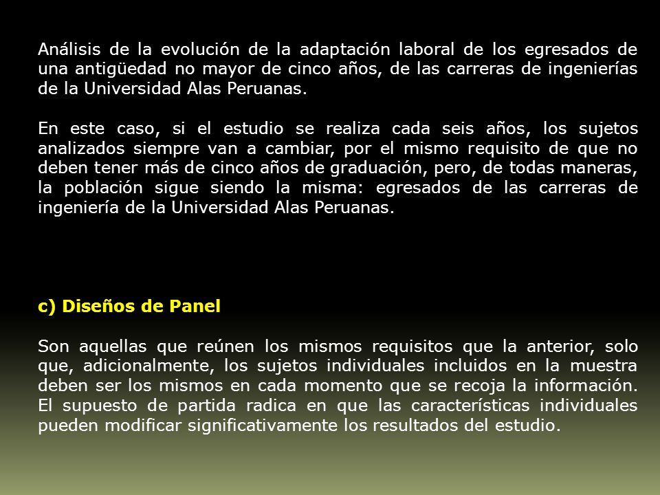 Análisis de la evolución de la adaptación laboral de los egresados de una antigüedad no mayor de cinco años, de las carreras de ingenierías de la Universidad Alas Peruanas.