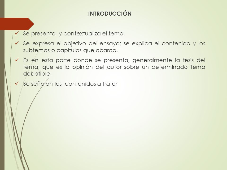INTRODUCCIÓN Se presenta y contextualiza el tema.