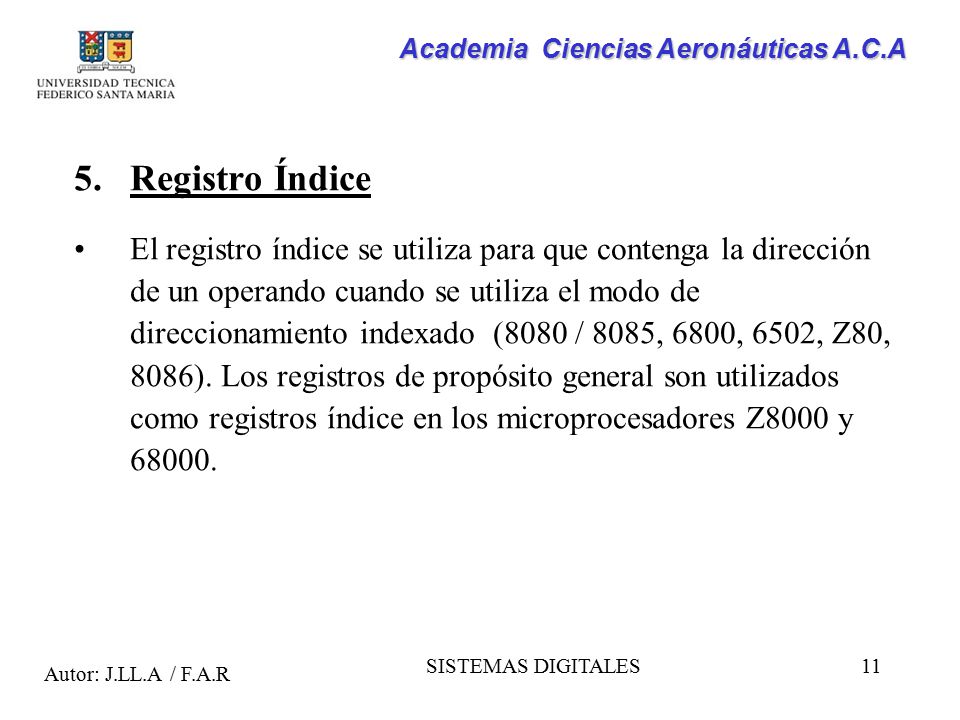 Registro Índice