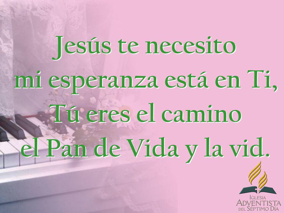 Jesús te necesito mi esperanza está en Ti, Tú eres el camino el Pan de Vida y la vid.