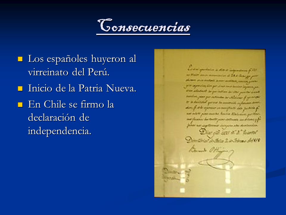 Consecuencias Los españoles huyeron al virreinato del Perú.