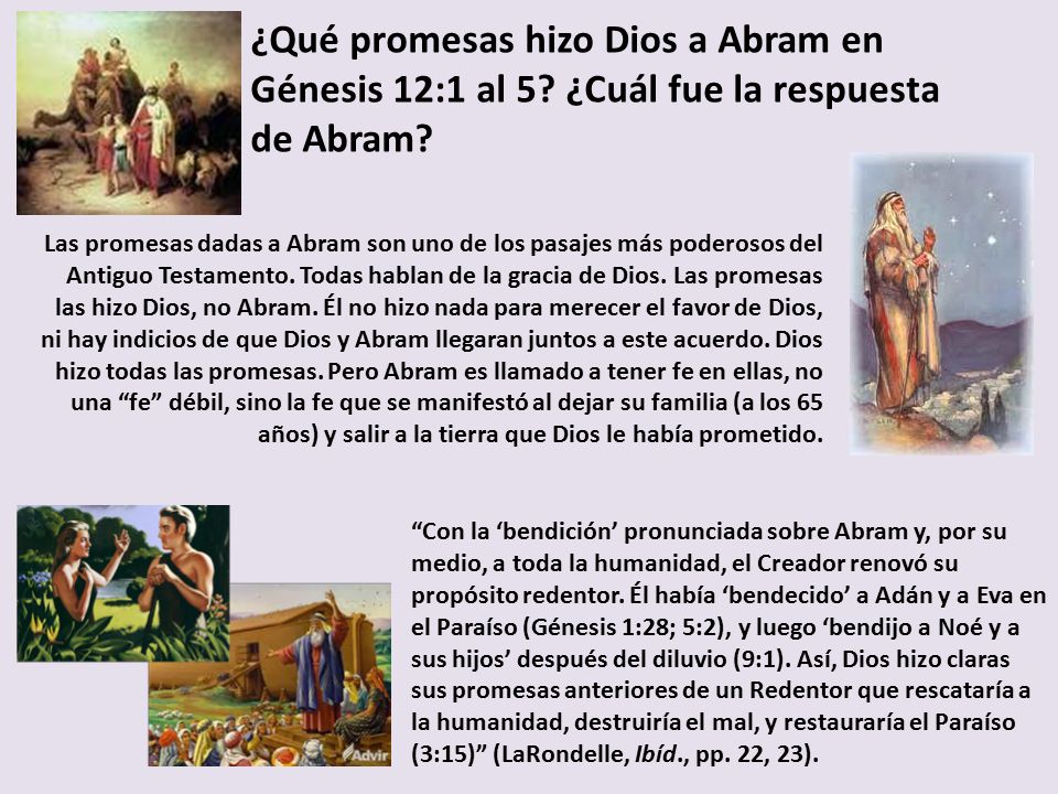 ¿Qué promesas hizo Dios a Abram en Génesis 12:1 al 5
