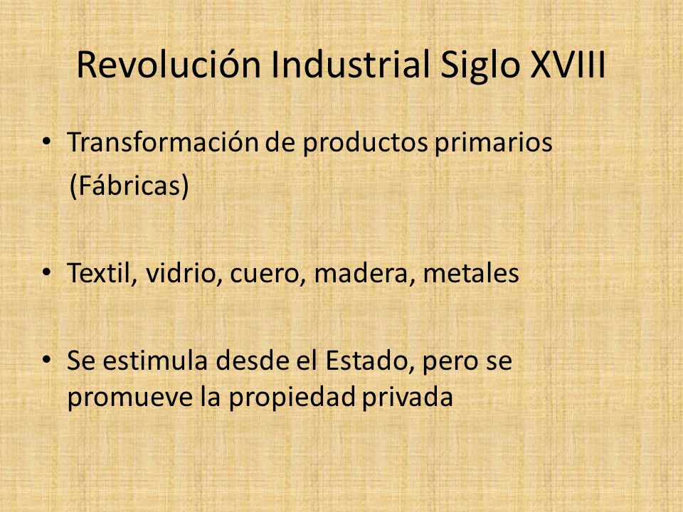 Revolución Industrial Siglo XVIII