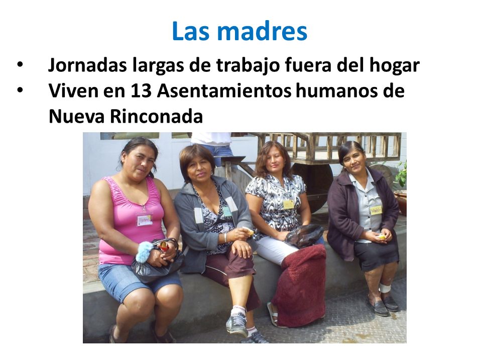 Las madres Jornadas largas de trabajo fuera del hogar