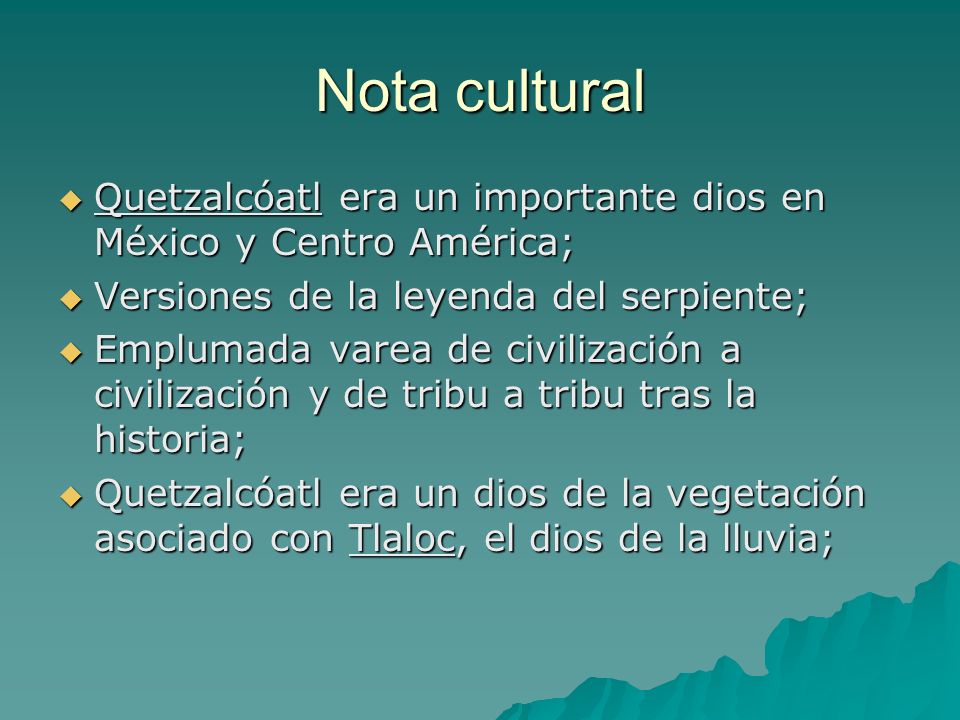 Nota cultural Quetzalcóatl era un importante dios en México y Centro América; Versiones de la leyenda del serpiente;
